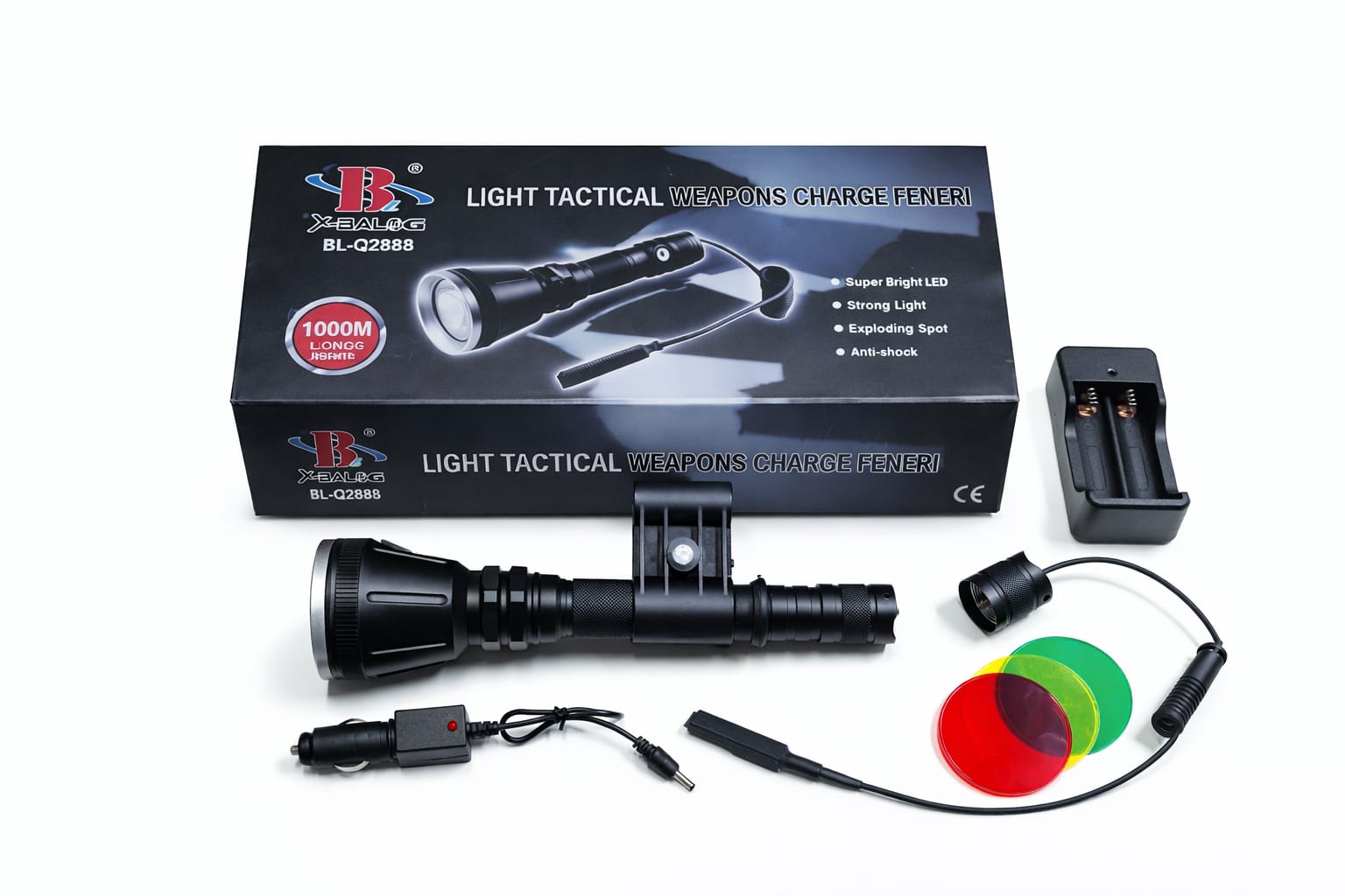 Taktische LED-Taschenlampe mit Ladegerät